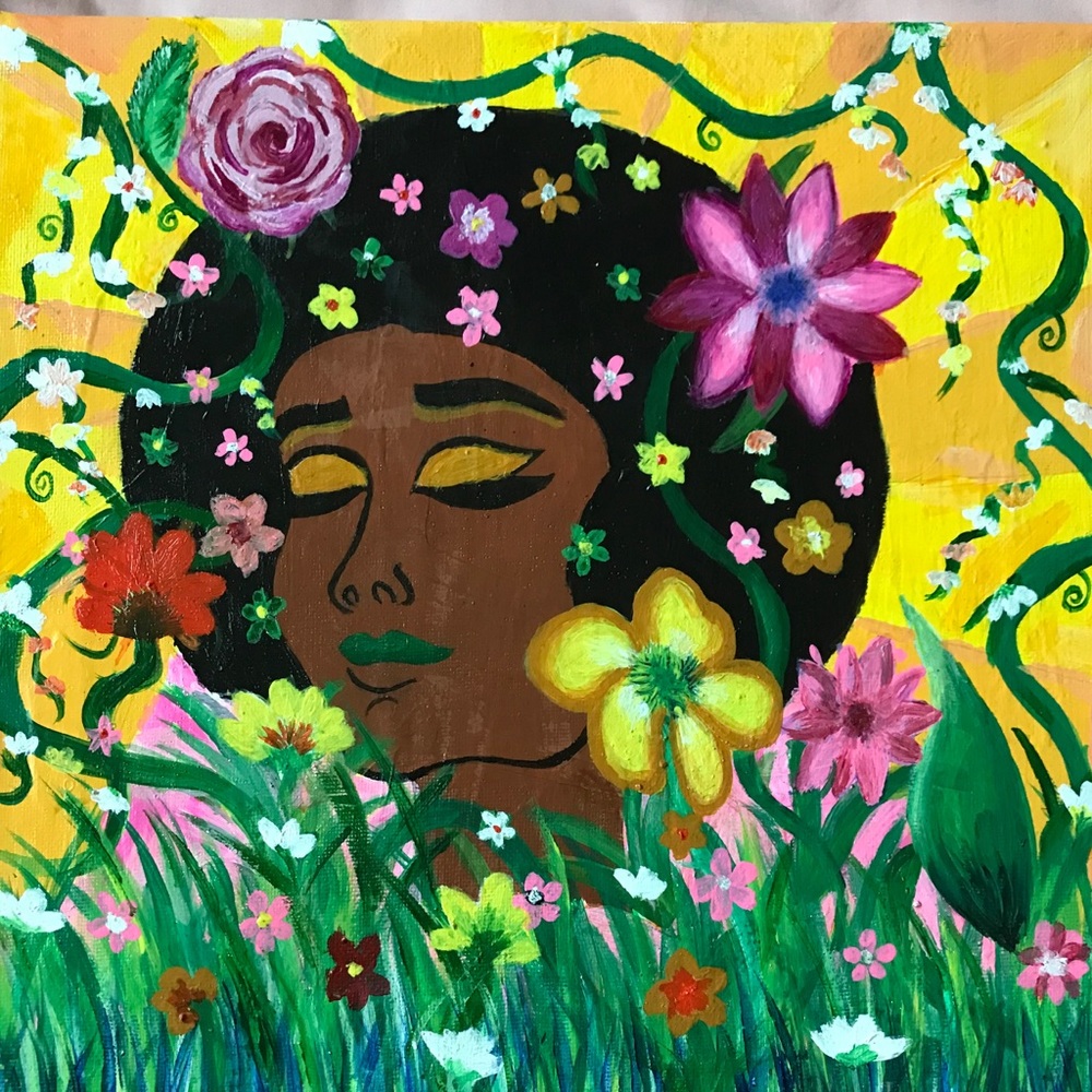 Original 70s inspired Afrocentric artwork.